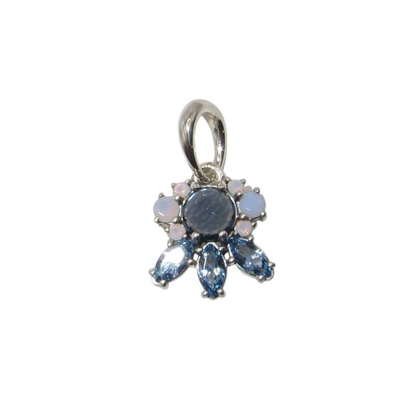 Pandora Pattern of Frost Blue Crystal & SS Pendant ONLY 390391NMBMX - Picture 1 of 7